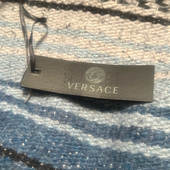 Brand new with tag Versace Medusa black belt silver black awesome belt